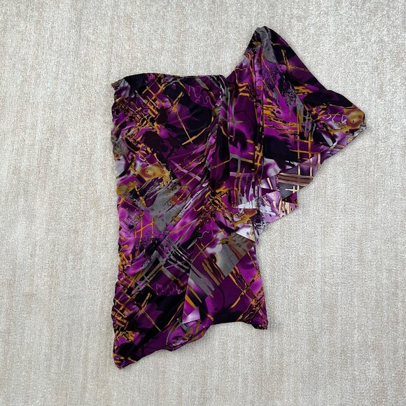 Vintage Tops - Vintage Cherry Krave One Shoulder Tunic Blouse Top 1X